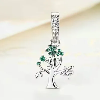 Tree of life sterling silver pendant charm for bracelet — product image 1