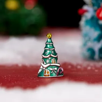 Christmas tree large hole charm for bracelet — product image 1