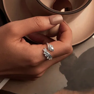Platinum-Plated Dragon Adjustable Ring — product image 1