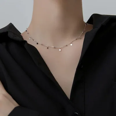 Ball charms dazzling sterling silver choker necklace — product image 1