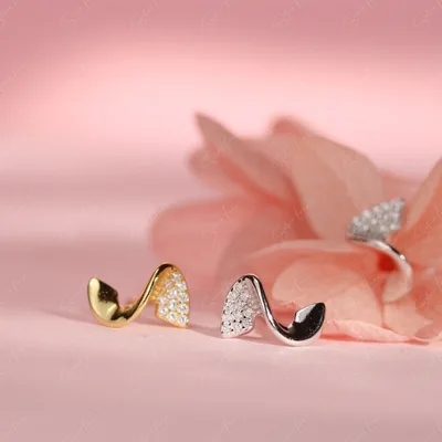 Pencil shave sterling silver stud earrings — product image 1