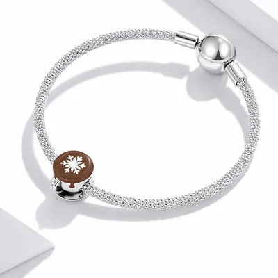 Hot Chocolate Coffee Cup Charm Bead — product image 1