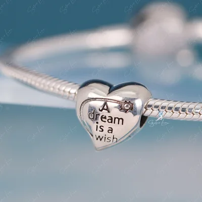 Heart sterling silver bead charm — product image 1