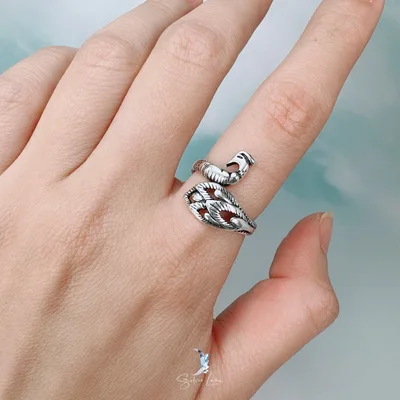 Bohemian phoenix open band ring — product image 1