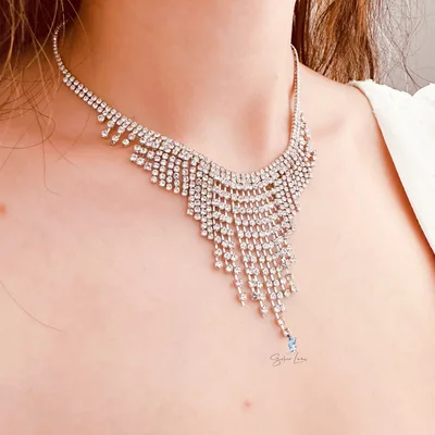 Dazzling crystal rhinestone bridal necklace — product image 1