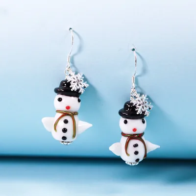 Snowman dangle drop earrings — product image 1