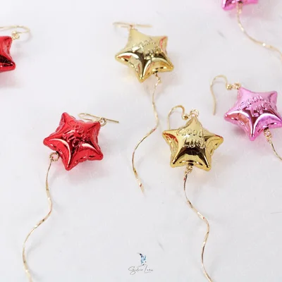 Celebrating star balloon funny earrings — product image 1