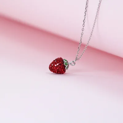 Sweat strawberry sterling silver pendant necklace — product image 1